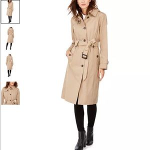 London Fog - Hooded Maxi Trench Coat